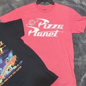 Disney‎ Pixar Toy Story Pizza Planet T Shirt Adult Red Cotton